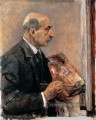 Autoportrait avec palette Max Liebermann impressionnisme allemand